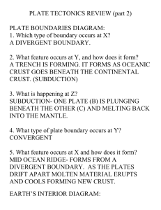 plate tectonics review part 2 answers