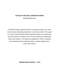 Ralph Keeling Award Nomination Form