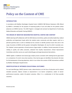 Policy on the Content of CME