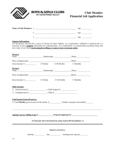 Membership Application Scholarship Form