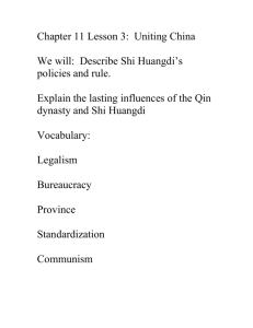 Chapter 11 Lesson 3: Uniting China