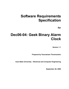 Software Requirements Specification Template