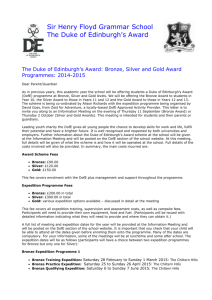 SHFGS - DofE Launch Letter 2014-2015