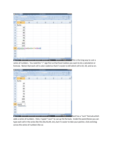 Sums, Payback Method, Compounding and Discounting in Excel