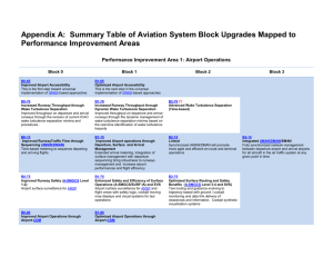 Appendix A: Summary Table of Aviation System Block