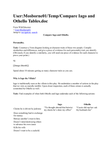User:Mosborne01/Temp/Compare Iago and Othello Tables