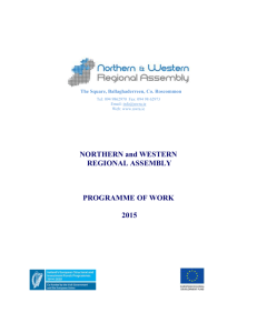 the Regional Assembly Programme of Work 2015