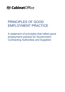 Statement on principles of good employment practice