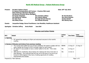 Patient Reference Group Minutes 30th July 2013