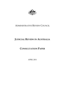 Judicial Review in Australia Consultation Paper