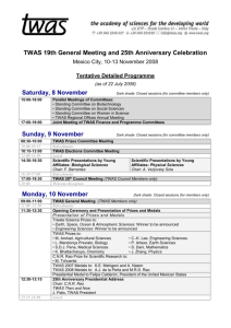 TWAS 19th General Meeting and 25th Anniversary Celebration