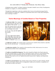 Twelve Meanings of Candles Based on Their Properties