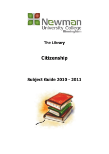The Library Citizenship Subject Guide 2010