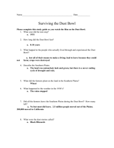 Dust Bowl Study Guide