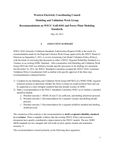 WECC-0101 White Paper with Recommendations