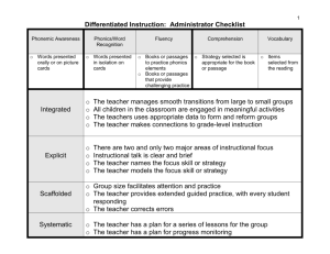 Differentiated Instruction: Administrator Checklist
