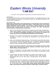 Graduate Assistantship - Eastern Illinois University