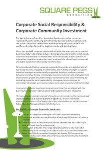 CSR and Corporate Community Investment