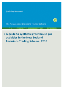 A guide to synthetic gas activities in the NZ ETS