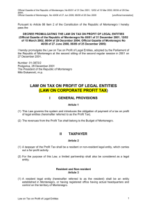 Law on Corporate Profit Tax