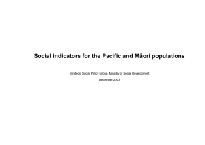 Social indicators for the Pacific and Mäori populations
