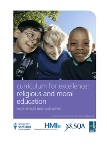 Religious and moral education: Experiences and outcomes