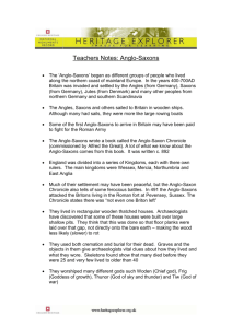 Teachers Notes: Anglo Saxons
