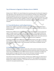 Top 10 Reasons to Upgrade to Windows Server
