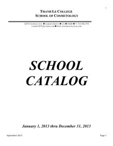 school catalog - Thanh Le College