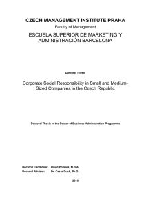 Corporate Social Responsibility In Small And Medium Size