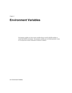 REF Chapter 2: Environment Variables