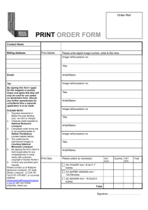 order form for printed images