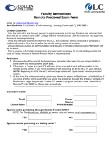 Collin College Faculty Instructions – Remote Proctored Exams
