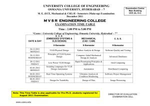 Examination time-table - University College Of Engineering