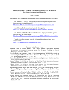 Bibliography on SFL (Systemic Functional Linguistics) work in