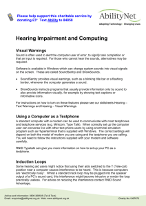 Hearing Impairment and Computing