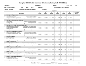Caregiver-Child Social-Emotional Relationship Rating Scale