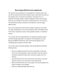Buy energy-efficient home appliances