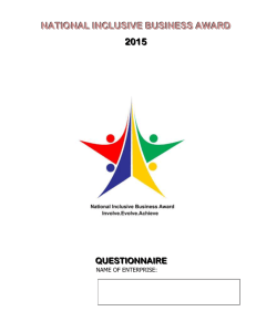 Questionnaire - National Inclusive Business Award (NIBA)