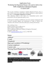 Application form for workshop for Registered Nurses who seek