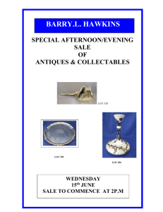 special sale of antiques & collectables