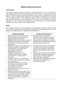 Global Learning Contract Handout