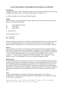Lewin`s Descriptions of the Knights and Merchants text (LIB) files
