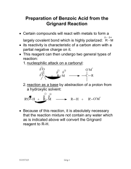 preparation benzoic acid grignard reaction