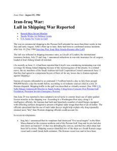 Iran-Iraq War: Lull in Shipping War Reported