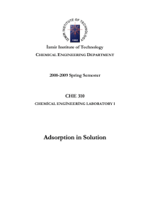 Adsorption in Solution