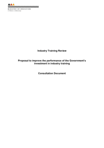 What is industry training?