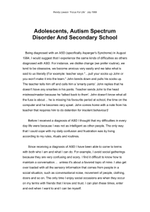 Adolescents, Asperger`s Syndrome and School