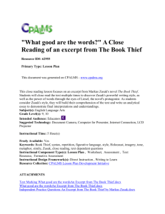 English-What Good Are Words The Book Thief
