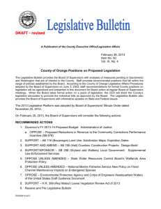 Draft Legislative Bulletin or documents submitted